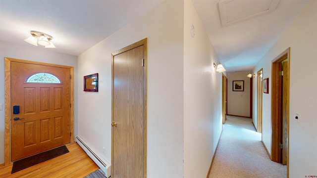 100 Paonia Ave, Paonia, CO 81428 - foyer entrance featuring a baseboard heating unit