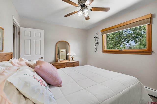 20 Jenkins Dr, Durango, CO 81301 - bedroom featuring baseboard heating and a ceiling fan