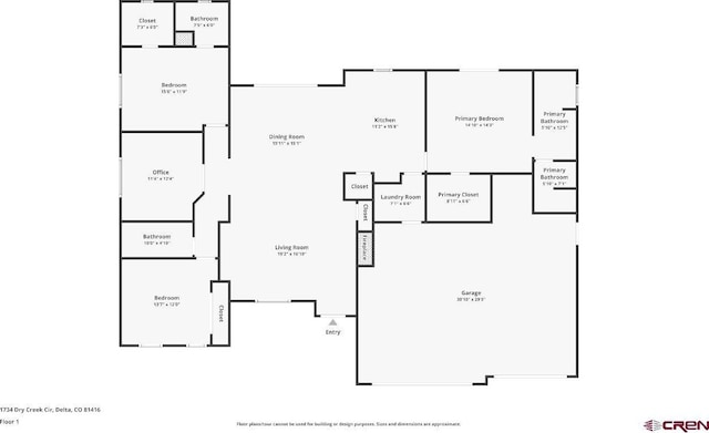 1734 Dry Creek Cir, Delta, CO 81416 - view of home floor plan