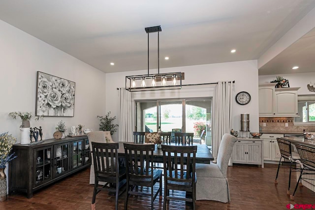 1734 Dry Creek Cir, Delta, CO 81416 - dining area featuring dark wood-style flooring and recessed lighting
