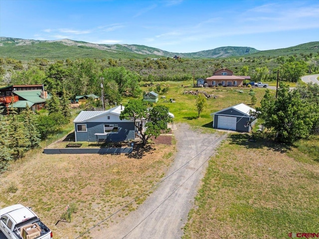 21932 2225th Rd, Cedaredge, CO 81413 - aerial view of property and surrounding area with mountains