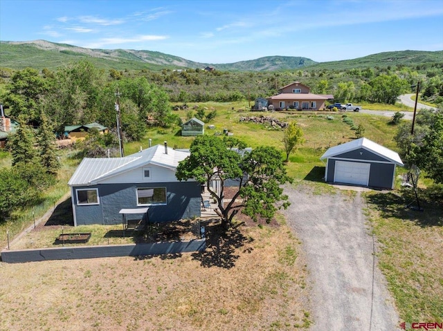 21932 2225th Rd, Cedaredge, CO 81413 - view from above of property with a mountain backdrop