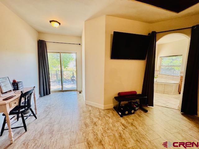 1490 SE Fairway Dr, Cedaredge, CO 81413 - office area featuring wood finished floors