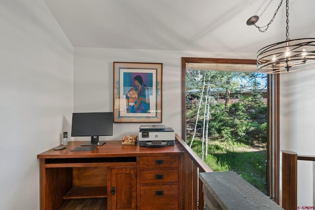73 S Tamarron Dr Unit 822, Durango, CO 81301 - office with a chandelier