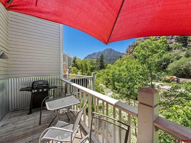 1254 Champ Ln, Ouray, CO 81427 - balcony with a mountain view and area for grilling