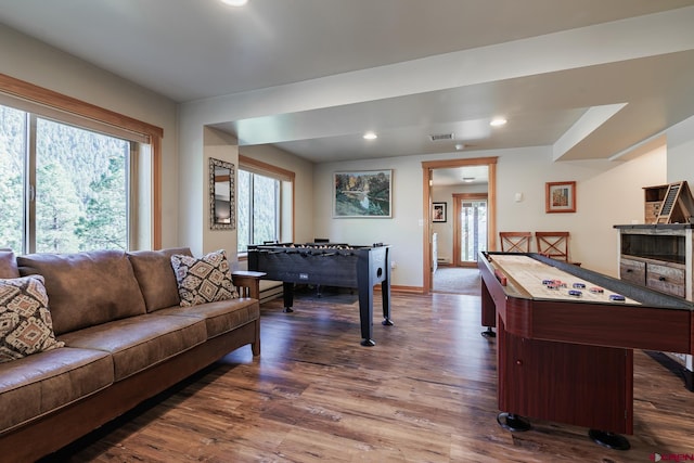9 Los Ranchitos Dr, Durango, CO 81301 - playroom featuring dark wood-style flooring and recessed lighting