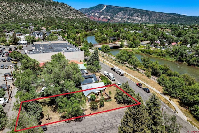 111 E 31st St, Durango, CO 81301 - view of property location featuring a water and mountain view and property parcel outlined