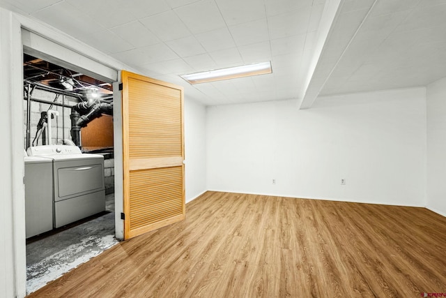 111 E 31st St, Durango, CO 81301 - finished basement with washer and clothes dryer and wood finished floors