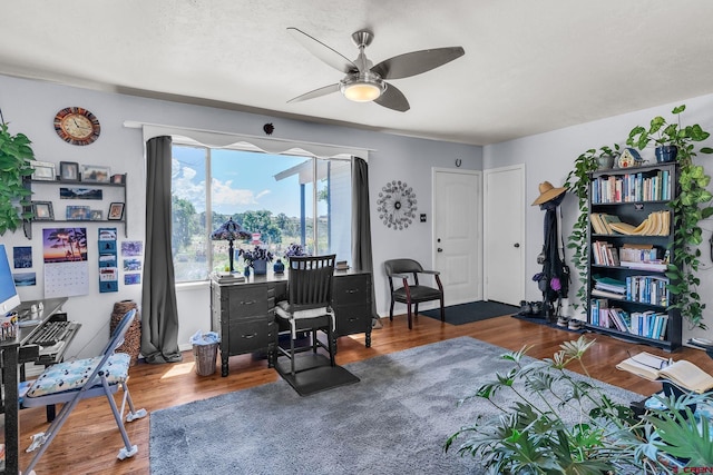 18796 Rd 25, Dolores, CO 81323 - office space featuring ceiling fan and wood finished floors