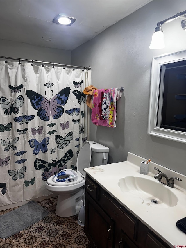 431 Antelope Rd, Gunnison, CO 81230 - bathroom with vanity and a shower with shower curtain