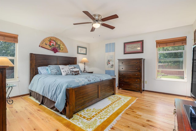 2909 Pheasant Run St, Grand Junction, CO 81506 - bedroom with light wood-type flooring and ceiling fan