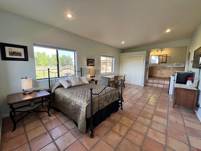 18173 Rd 22, Cortez, CO 81321 - bedroom featuring multiple windows, recessed lighting, and a closet