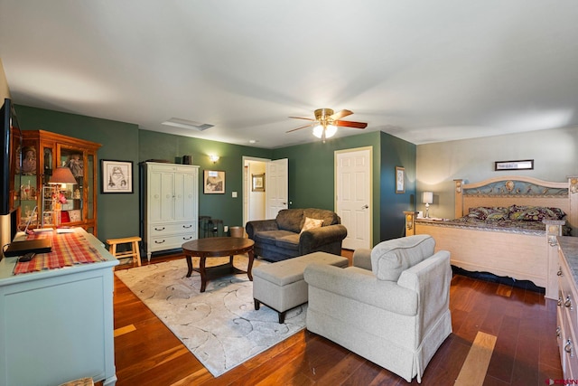 21 Tierra Verde Dr, Durango, CO 81301 - living room with ceiling fan and dark wood-style floors