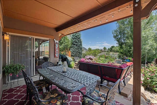 21 Tierra Verde Dr, Durango, CO 81301 - view of patio / terrace with an outdoor hangout area and outdoor dining area