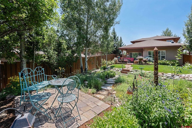 21 Tierra Verde Dr, Durango, CO 81301 - fenced backyard featuring a patio