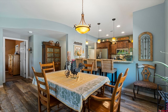 21 Tierra Verde Dr, Durango, CO 81301 - dining area with recessed lighting and dark wood-type flooring