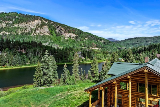 580 Lake Purgatory Dr, Durango, CO 81301 - mountain view with a forest and a large body of water