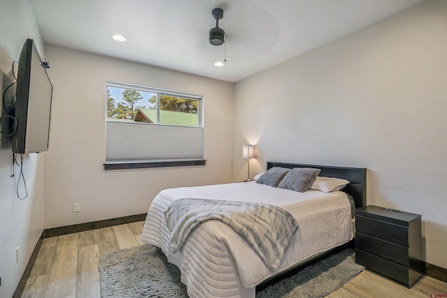 791 Antelope Ave, Pagosa Springs, CO 81147 - bedroom with wood finished floors, recessed lighting, and a ceiling fan