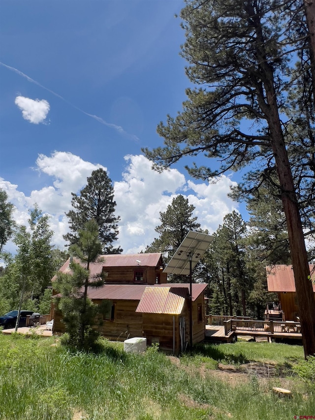 515 Bristol Rd, Placerville, CO 81430 - view of yard featuring a wooden deck
