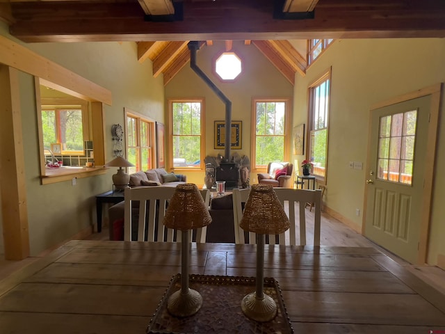 515 Bristol Rd, Placerville, CO 81430 - dining area featuring plenty of natural light and wood-type flooring