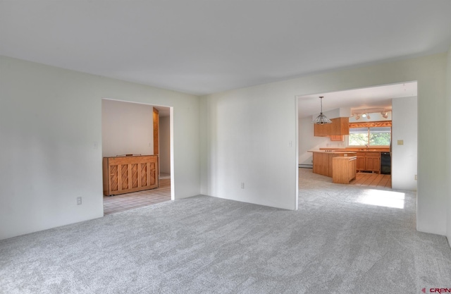 678 N Lakeside Dr, Durango, CO 81303 - unfurnished living room with light carpet