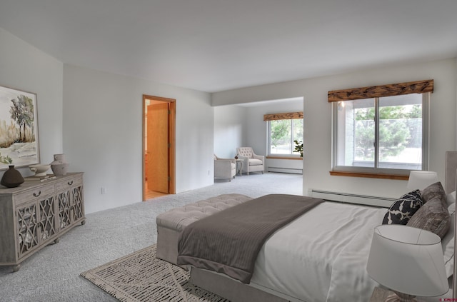 678 N Lakeside Dr, Durango, CO 81303 - carpeted bedroom with baseboard heating and a baseboard heating unit