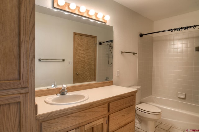 678 N Lakeside Dr, Durango, CO 81303 - full bath with vanity, shower / bath combination, and tile patterned flooring