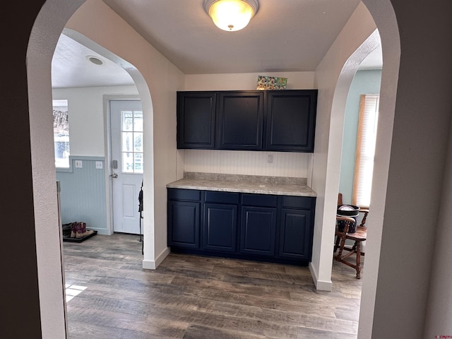 9456 6075th Rd, Montrose, CO 81403 - kitchen with dark wood-style floors and light countertops