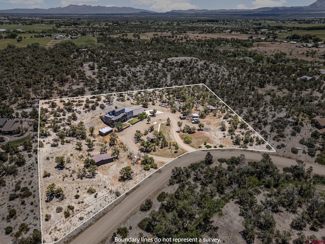 27420 Rd P.2, Dolores, CO 81323 - overview of rural landscape featuring property boundaries highlighted and mountains