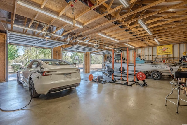 garage featuring a garage door opener