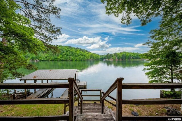 1745 Thornton Ferry Rd, Hot Springs, AR 71913 - dock area with a water view and a view of trees