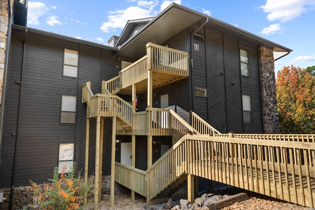 203 Stearns Pt Unit F3, Hot Springs, AR 71913 - back of property featuring stairs, a balcony, and a deck