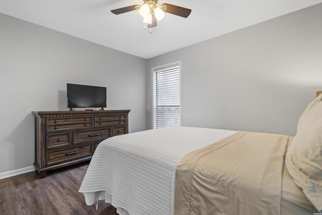 203 Stearns Pt Unit F3, Hot Springs, AR 71913 - bedroom featuring dark wood finished floors, baseboards, and ceiling fan