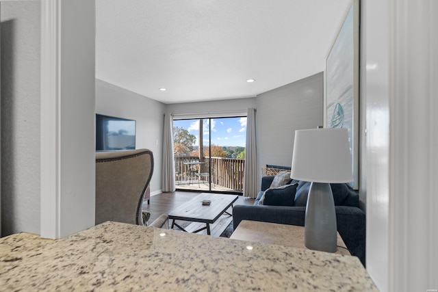 203 Stearns Pt Unit F3, Hot Springs, AR 71913 - living room with wood finished floors, recessed lighting, and baseboards