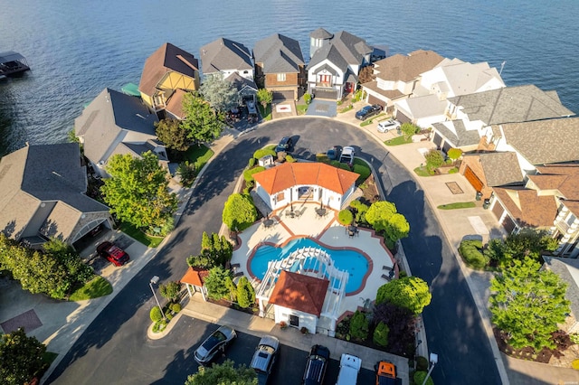 347 Paradise Pt, Hot Springs, AR 71913 - aerial perspective of suburban area with a pool