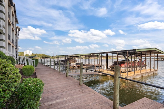 347 Paradise Pt, Hot Springs, AR 71913 - dock featuring a water view and boat lift