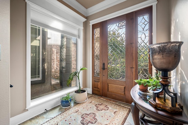 347 Paradise Pt, Hot Springs, AR 71913 - entryway featuring crown molding and baseboards