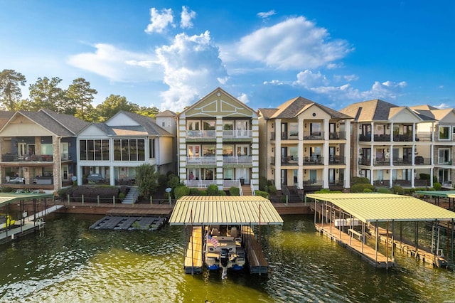 347 Paradise Pt, Hot Springs, AR 71913 - dock featuring a water view and boat lift