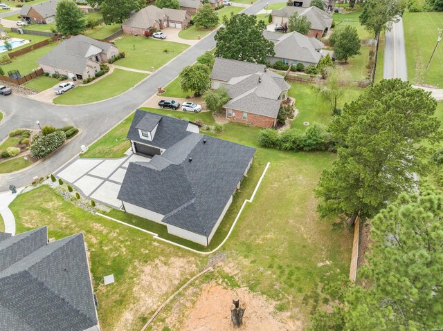 aerial view featuring a residential view