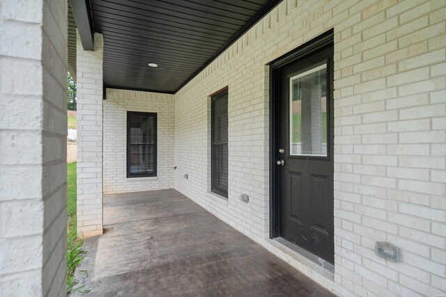 view of patio with a porch