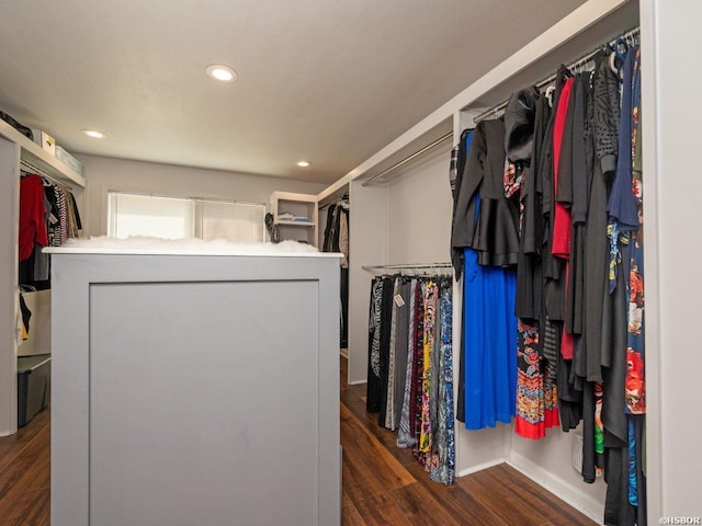 9925 Echo Valley Ct, Little Rock, AR 72227 - walk in closet featuring dark wood finished floors