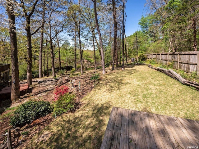 9925 Echo Valley Ct, Little Rock, AR 72227 - view of yard with a deck
