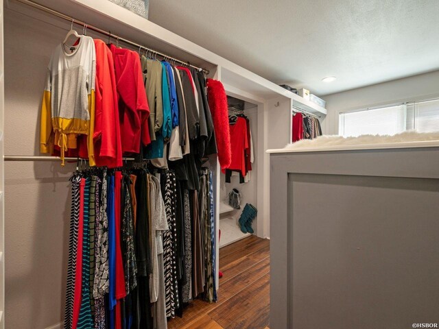 9925 Echo Valley Ct, Little Rock, AR 72227 - spacious closet with wood finished floors