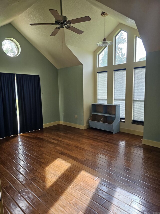 161 Funderburg Rd, Mineral Springs, AR 71851 - additional living space featuring wood-type flooring, a ceiling fan, baseboards, and lofted ceiling