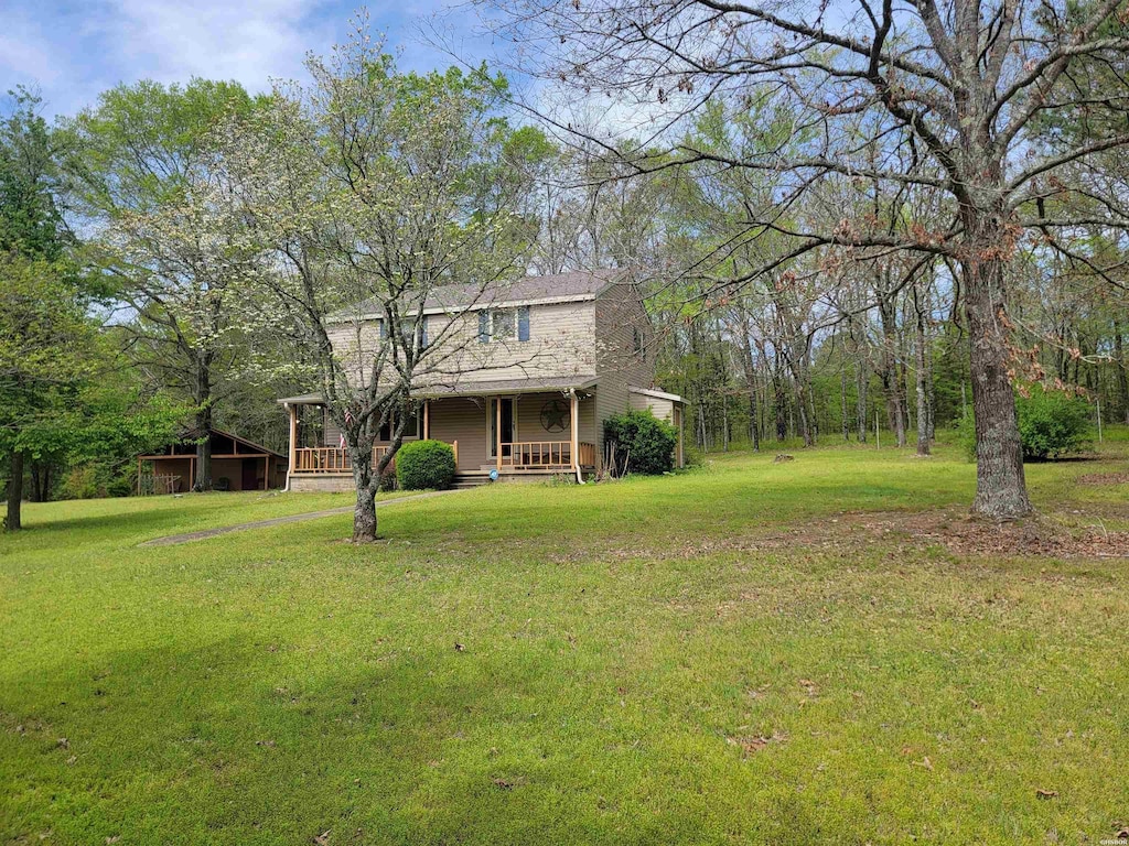 view of yard featuring a porch