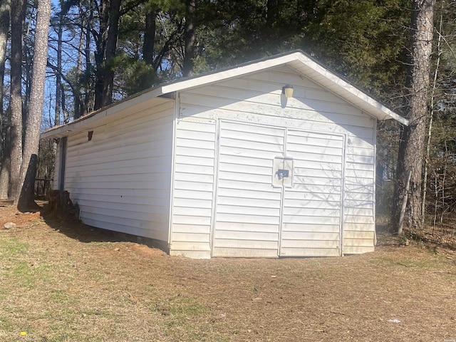 view of shed