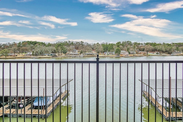451 Lakeland Dr Unit G-4, Hot Springs, AR 71913 - balcony with a water view and a floating dock