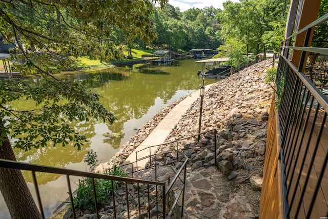 1201 Airport Rd Unit D-14, Hot Springs, AR 71913 - water view with a boat dock