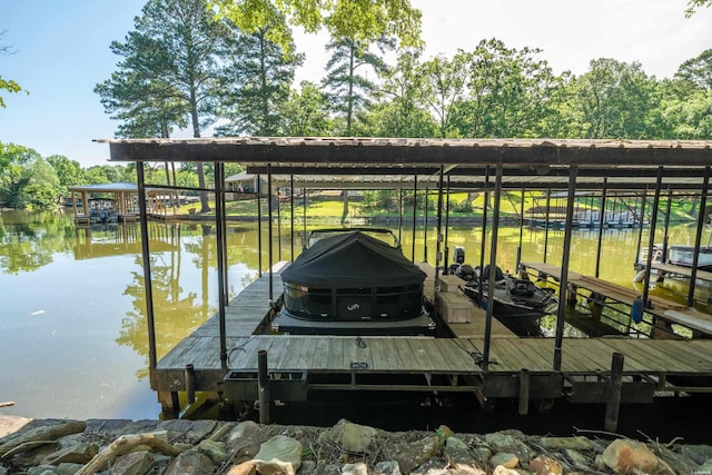 1201 Airport Rd Unit D-14, Hot Springs, AR 71913 - dock area with a water view and boat lift