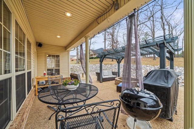 121 Wildwood Forest Rd, Hot Springs, AR 71913 - view of patio / terrace featuring grilling area and a pergola